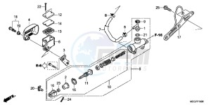 VT750CSC drawing REAR BRAKE MASTER CYLINDER