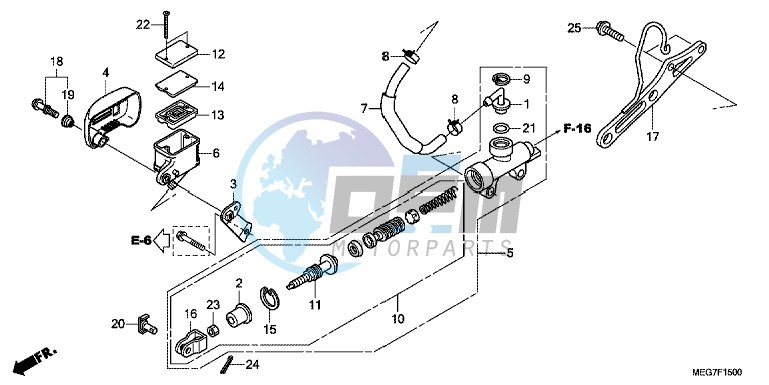 REAR BRAKE MASTER CYLINDER