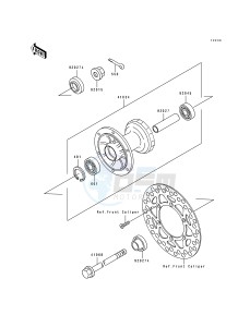 KX 80 R T [KX80] (R4-T4 BIG WHEEL R5) [KX 80 BIG WHEEL] drawing FRONT HUB