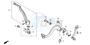 CRF250X drawing PEDAL/KICK STARTER ARM