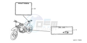 CRF450X9 Europe Direct - (ED) drawing CAUTION LABEL