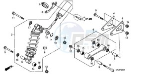 CBR600RA9 Korea - (KO / ABS MK) drawing REAR CUSHION (CBR600RA)