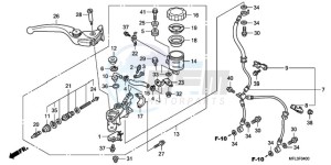 CBR1000RRA Australia - (U) drawing FR. BRAKE MASTER CYLINDER (CBR1000RR)