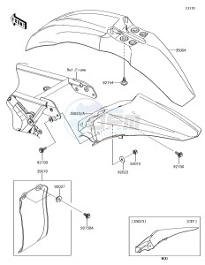 KX85 KX85CFF EU drawing Fenders