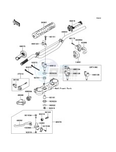 KX450F KX450EBF EU drawing Handlebar