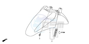 SH300R drawing FRONT FENDER