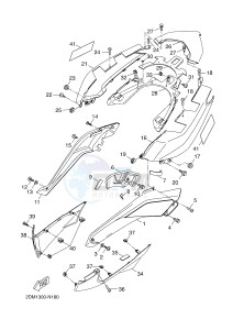 YP125R X-MAX125 X-MAX (2DME 2DME 2DME) drawing SIDE COVER