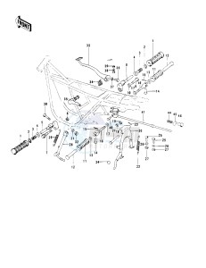 H2 B [MACH IV] (-B) 750 [MACH IV] drawing FOOTRESTS_STANDS_BRAKE PEDAL