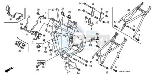 CRF250R9 Europe Direct - (ED / CMF) drawing FRAME BODY