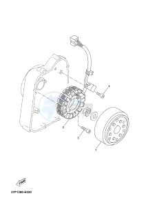 YP250RA EVOLIS 250 ABS (1YS8) drawing GENERATOR