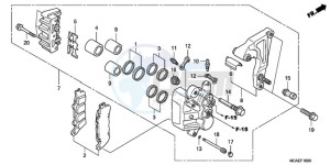 GL18009 France - (F / AB CMF NAV) drawing REAR BRAKE CALIPER