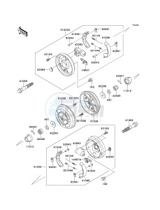 KAF 620 B [MULE 2520 TURF] (B6) [MULE 2520 TURF] drawing FRONT HUBS_BRAKES