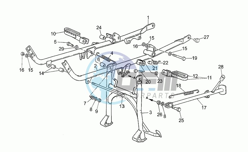 Cradle-foot rests-stands