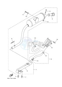 YFM90R (43DD 43DE 43DF 43DD) drawing EXHAUST