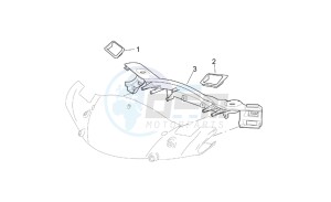 Leonardo 250-300 (eng. Minarelli) drawing Front body - Dashboard