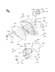 KLF 250 A [BAYOU 250] (A6F-A9F) A6F drawing ENGINE COVER-- S- -