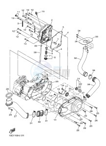 YFM300 RAPTOR 300 (1SC5) drawing CRANKCASE COVER 1