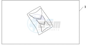 CBR1000RR9 Korea - (KO / MK) drawing TANK PAD HONDA WING LOGO