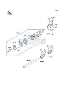 VN1600 MEAN STREAK VN1600B6F GB XX (EU ME A(FRICA) drawing Gear Change Drum/Shift Fork(s)