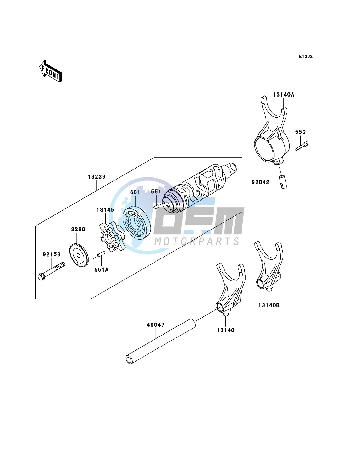 Gear Change Drum/Shift Fork(s)