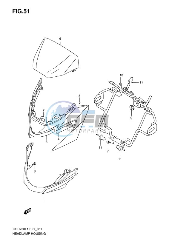 HEADLAMP HOUSING