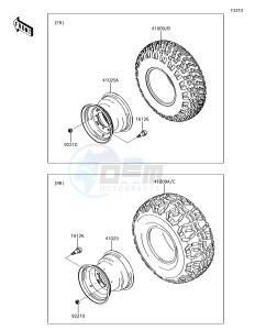 MULE SX KAF400JJF EU drawing Tires