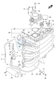 DF 200AS drawing Intake Manifold/Throttle Body