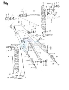 KZ 1000 D [Z1R] (D1) [Z1R] drawing SWING ARM_SHOCK ABSORBERS -- 78 D1- -