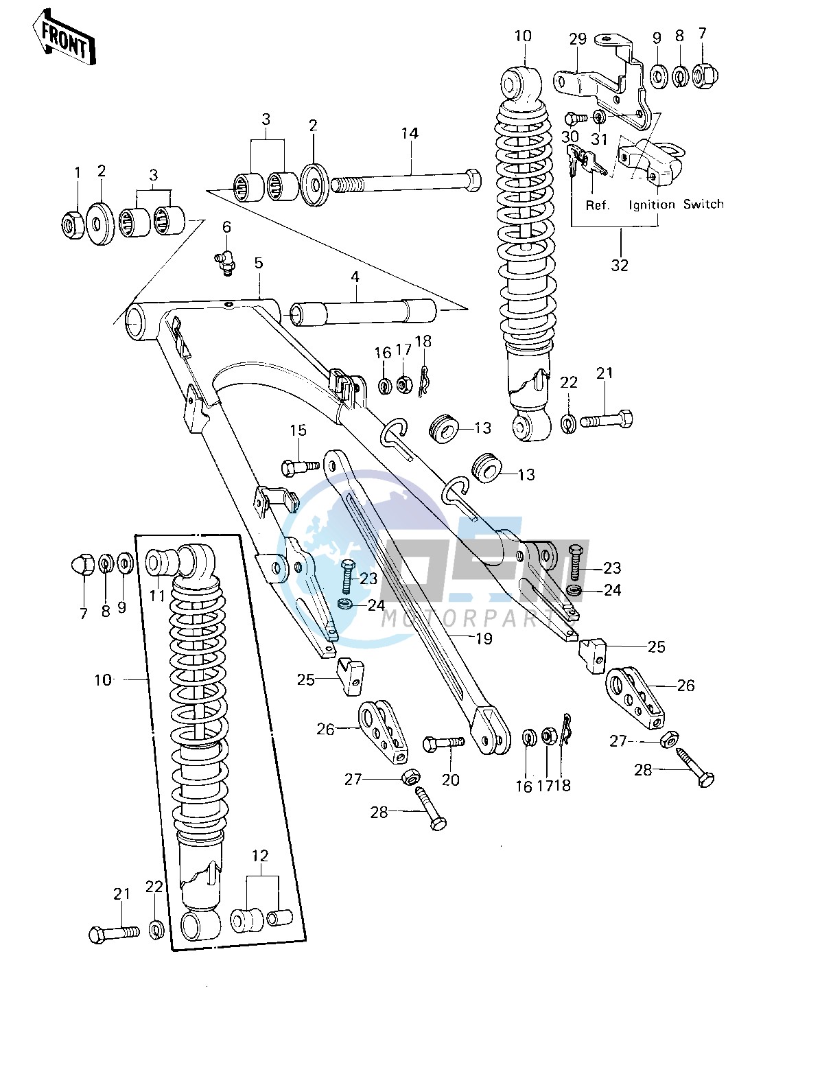 SWING ARM_SHOCK ABSORBERS -- 78 D1- -