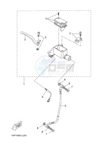 CW50 CW50LN 80 BOOSTER 13" NAKED (1WP6) drawing FRONT MASTER CYLINDER