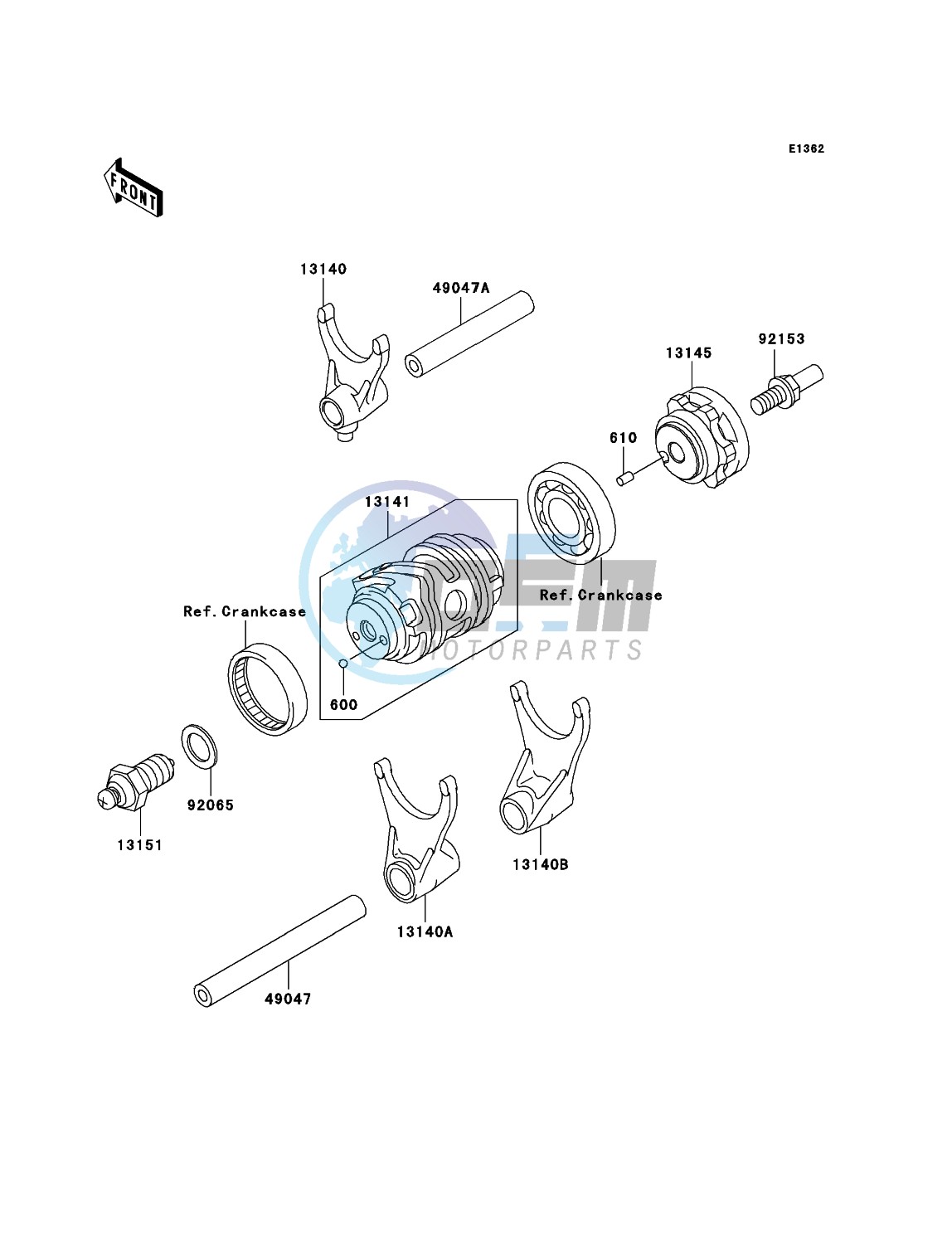 Gear Change Drum/Shift Fork(s)