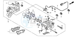 CBF1000T drawing REAR BRAKE CALIPER (CBF1000A/T/S)