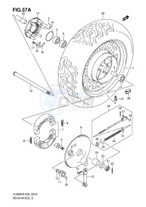 VL800 (E2) VOLUSIA drawing REAR WHEEL (VL800CK8 CUEK8 CK9 CUEK9 CL0 CUEL0)