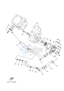 YFM700FWAD YFM70GPSH GRIZZLY 700 EPS SPECIAL EDITION (B1A4) drawing WATER PUMP