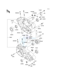 KDX 200 H [KDX200] (H6-H9) [KDX200] drawing CRANKCASE