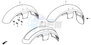 VT1100C SHADOW drawing FRONT FENDER