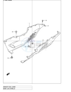 AN400 (E2) Burgman drawing SIDE LEG SHIELD (MODEL K1)