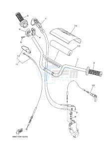 TT-R110E (B516 B517 B518 B518) drawing STEERING HANDLE & CABLE