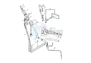 XJR 1300 drawing STEERING HANDLE - CABLE