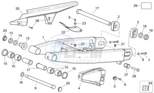 Pegaso Strada-Trail 650 ie drawing Swing arm