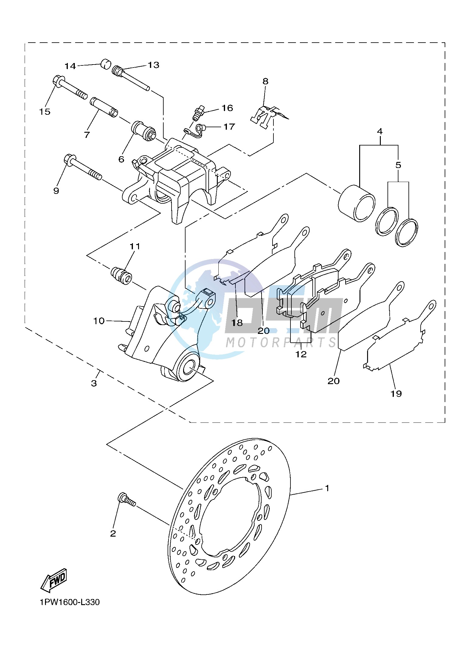 REAR BRAKE CALIPER