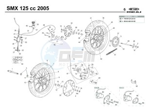 SMX-125-4T-BLUE drawing WHEEL - BRAKES