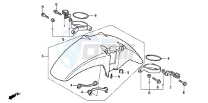 CB1000F drawing FRONT FENDER