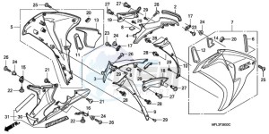 CBR1000RA9 ED / ABS REP drawing MIDDLE COWL