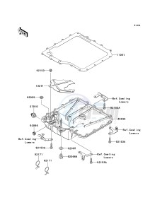 ZX 1400 A [NINJA ZX-14] (A6F-A7FA) A7F drawing OIL PAN