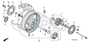 CB600FA39 Spain - (SP / ABS ST 25K) drawing REAR WHEEL