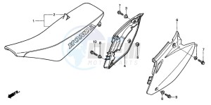 CRF450R drawing SEAT/SIDE COVER (CRF450R2,3,4)