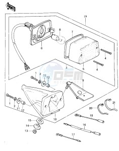 KDX 400 A [KDX400] (A1-A2) [KDX400] drawing TAILLIGHT_CHASSIS ELECTRICAL EQUIPMENT