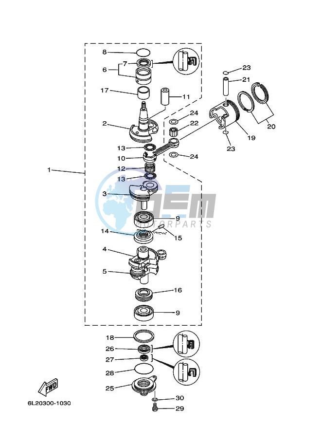 CRANKSHAFT--PISTON