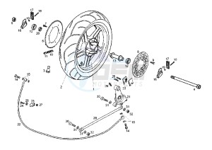 GP 1 EURO2 - 50 cc drawing REAR WHEEL